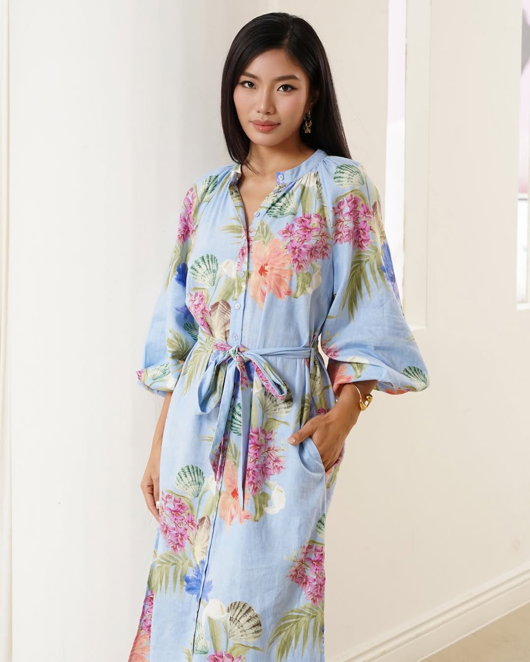 Blossoming Brunch Vibes: Yumi Kim's Frida Maxi in Soft Hues